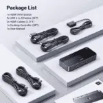 UGREEN HDMI Switch Box 2 In 1 Out KVM Switching