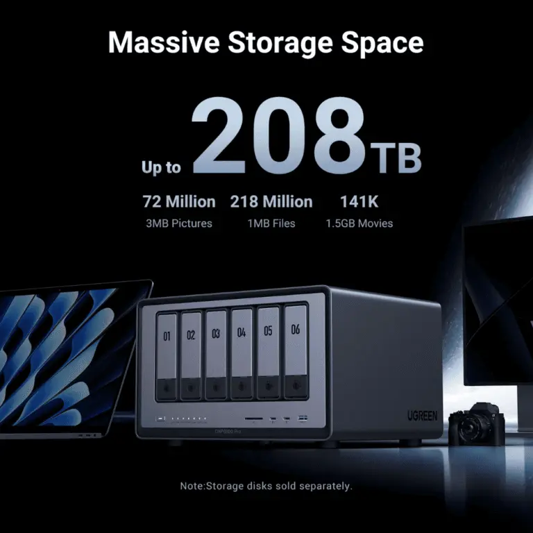 UGREEN CM752 NASync DXP6800 Pro 6-Bay Desktop NAS (Diskless)