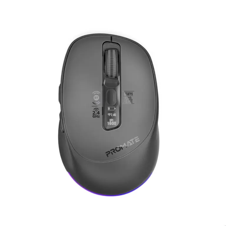 Promate Silent-Click Triple-Mode Rechargeable Mouse