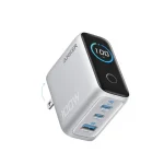 Anker Charger (100W, 3-Ports, Smart Display) with USB-C Cable