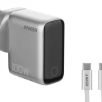 Anker Charger (100W, 3-Ports, Smart Display) with USB-C Cable
