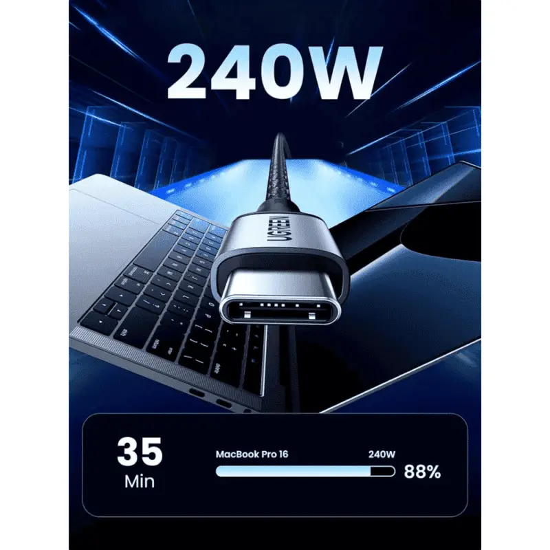 Ugreen US535 USB-C to USB-C PD Cable 240W 5A 1m