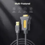 UGREEN CR104 USB to DB9 RS-232 Female Adapter Cable 1.5M
