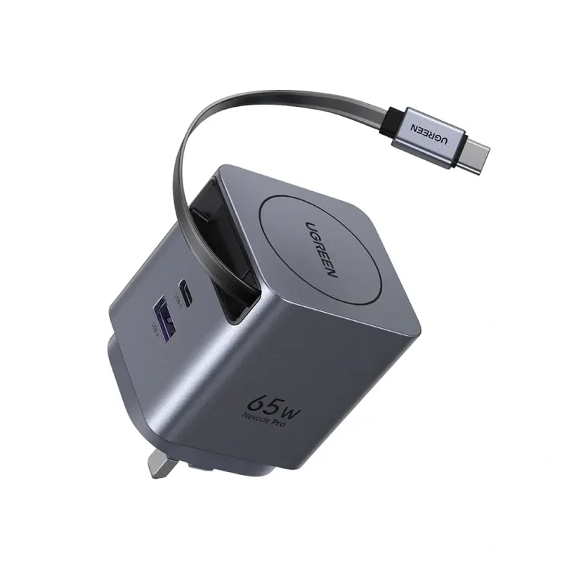 UGREEN Nexode Pro 65W GaN Pro Fast Charger with Retractable Cable