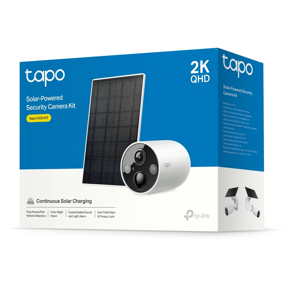 TP-Link Tapo C425 KIT Solar-Powered Security Camera Kit TP-Link Tapo C425 KIT Solar-Powered Security Camera Kit