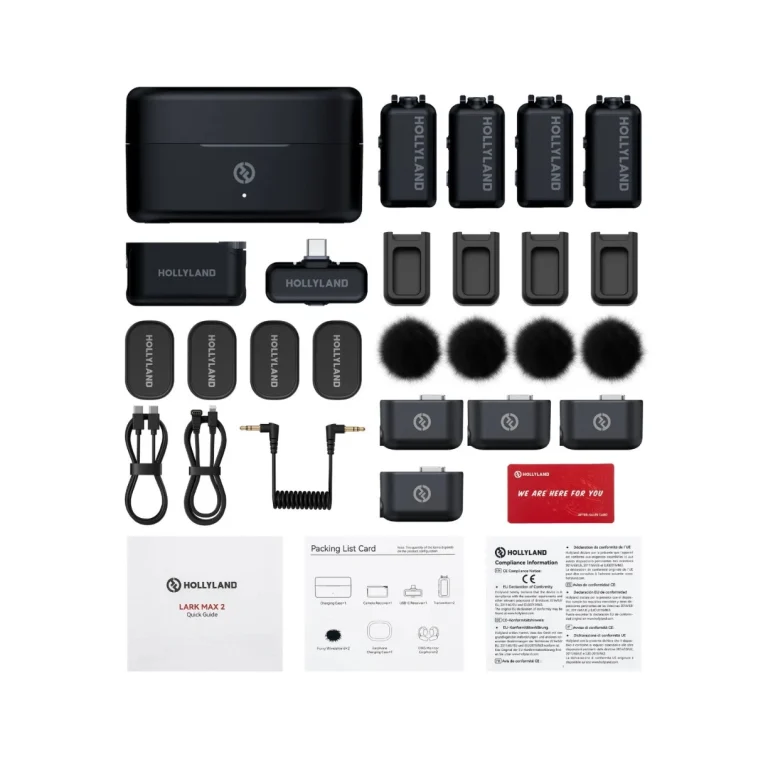 Hollyland LARK MAX 2 Combo 4-Person Wireless Microphone System