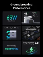 Ugreen Nexode S 65W 3-Port GaN Fast Charger