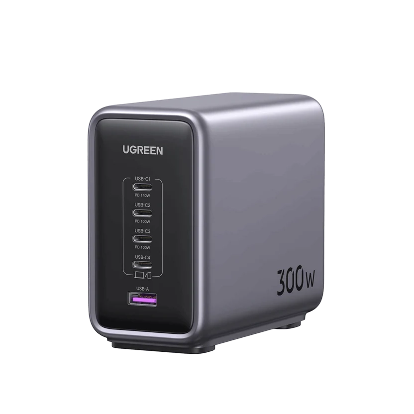 UGREEN CD333 Nexode 300W USB-C GaN Charger-5 Ports Desktop Charger UGREEN CD333 Nexode 300W USB-C GaN Charger-5 Ports Desktop Charger