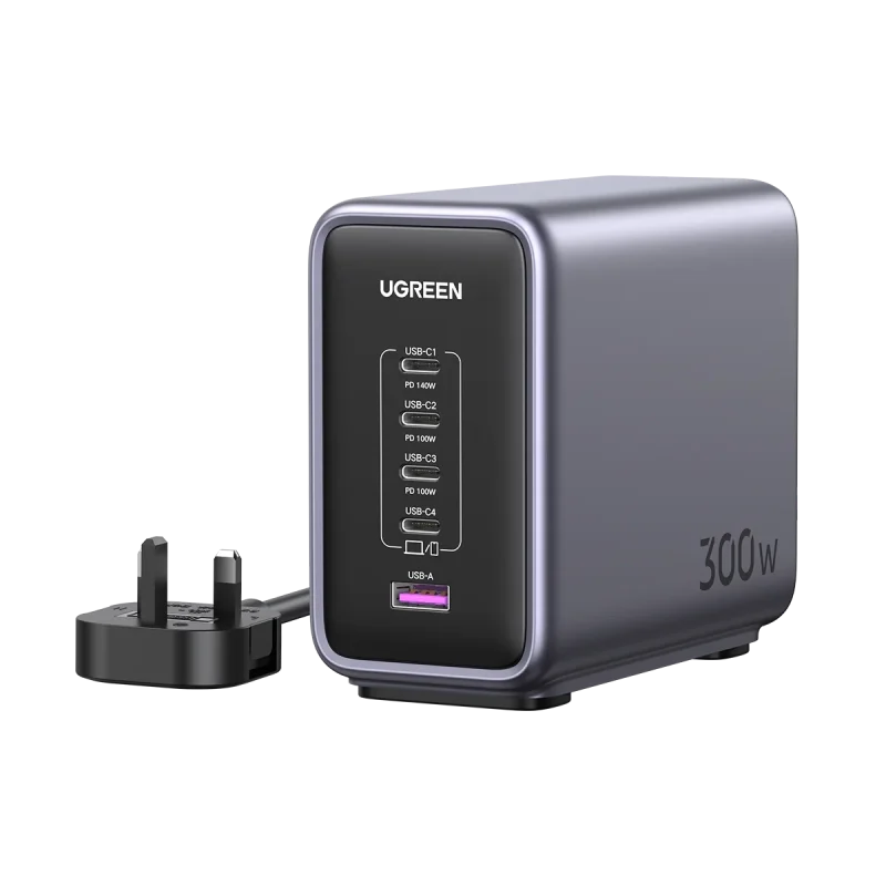UGREEN CD333 Nexode 300W USB-C GaN Charger-5 Ports Desktop Charger