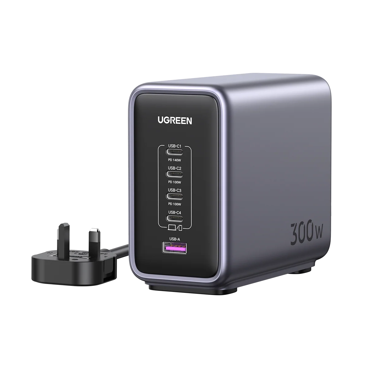 UGREEN CD333 Nexode 300W USB-C GaN Charger-5 Ports Desktop Charger UGREEN CD333 Nexode 300W USB-C GaN Charger-5 Ports Desktop Charger