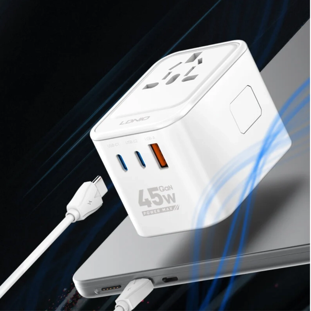Ldnio Z8 45w Universal Gan Wall Plug Adapter Ldnio Z8 45w Universal Gan Wall Plug Travel Adapter