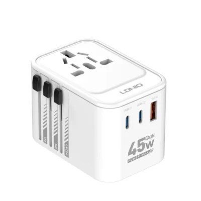 Ldnio Z8 45w Universal Gan Wall Plug Travel Adapter