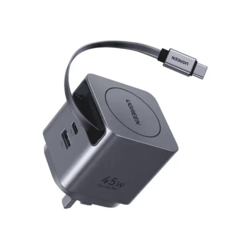 UGREEN Nexode Pro 65W GaN Pro Fast Charger with Retractable Cable
