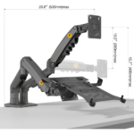 North Bayou Dual Monitor Arm and Laptop Mount With Adjustable Tray