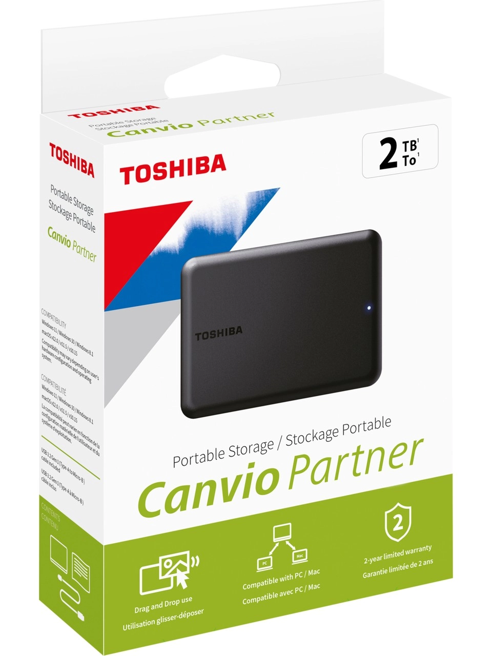 Toshiba Canvio Partner 2TB Portable 2.5’’ External HDD Toshiba Canvio Partner 2TB Portable 2.5’’ External HDD