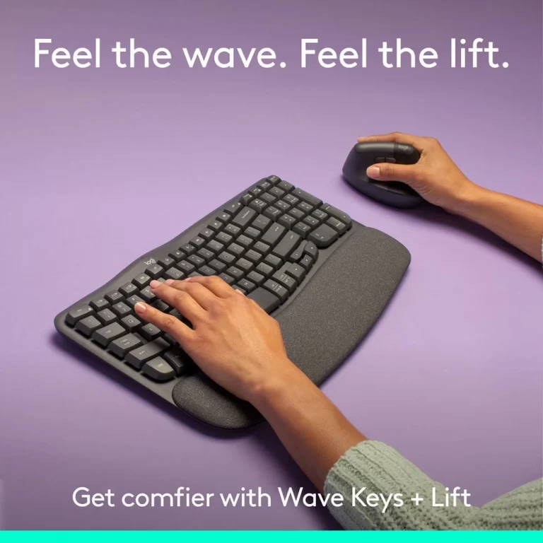 Logitech Wave Keys and Lift Wireless and Bluetooth Keyboard and Mouse Combo