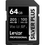 Lexar 64GB 255/135MB/S SILVER PLUS UHS-I SDXC Memory Card