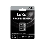Lexar 64GB 280/130mb/s Professional SILVER PRO SDXC UHS-II Card