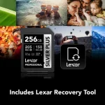 Lexar 256GB 255/180MB/S Professional SILVER PLUS UHS-I SDXC Memory Card