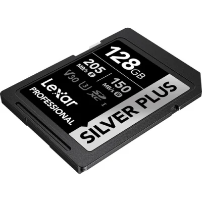 Lexar 128GB 255/180MB/S SILVER PLUS UHS-I SDXC Memory Card