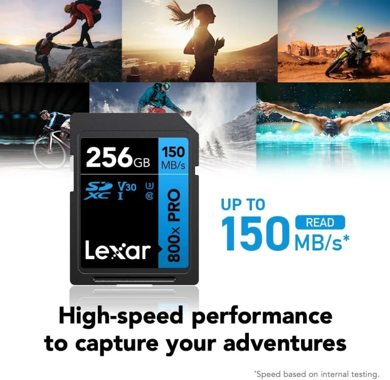 Lexar 256GB 150/45 MB/S High-Performance 800x Pro UHS-I SDXC Card