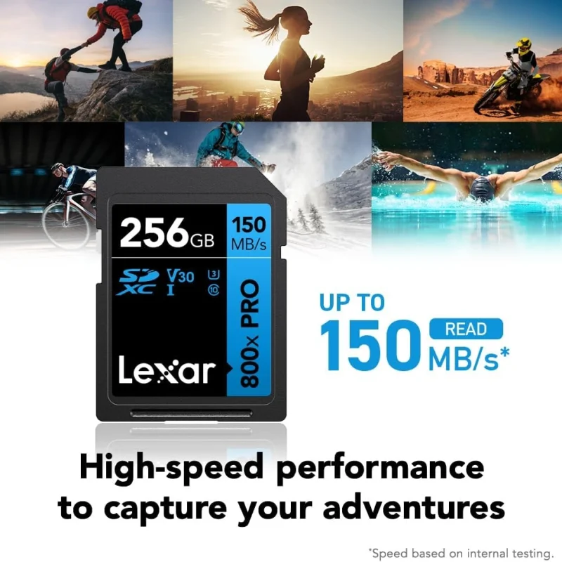 Lexar 256GB 150/45 MB/S High-Performance 800x Pro UHS-I SDXC Card