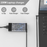 generate and create a picture of hp 150w 19.5A 7.7 ADAPTER