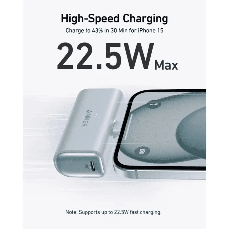 Anker Nano Power Bank (22.5W, Built-In USB-C Connector)