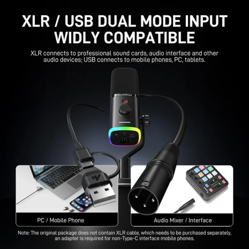 Maono PD100X XLR/USB Podcast Dynamic Microphone