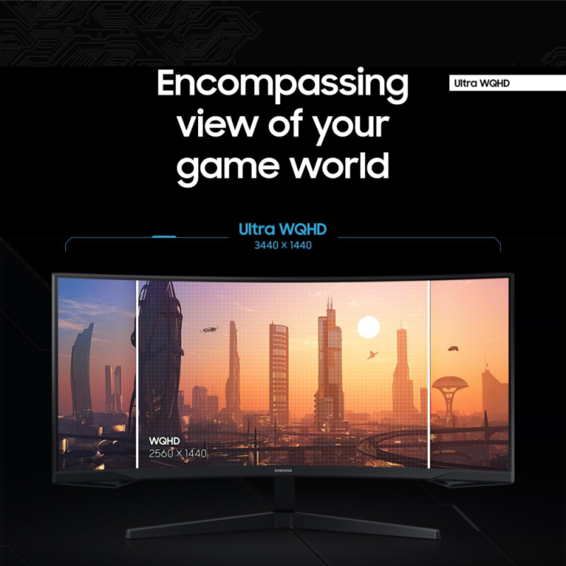 Samsung 34 inch Odyssey G5 G55T 2K UWQHD Curved Monitor