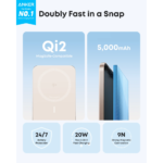 Anker Nano Power Bank (5K, MagGo, Slim)