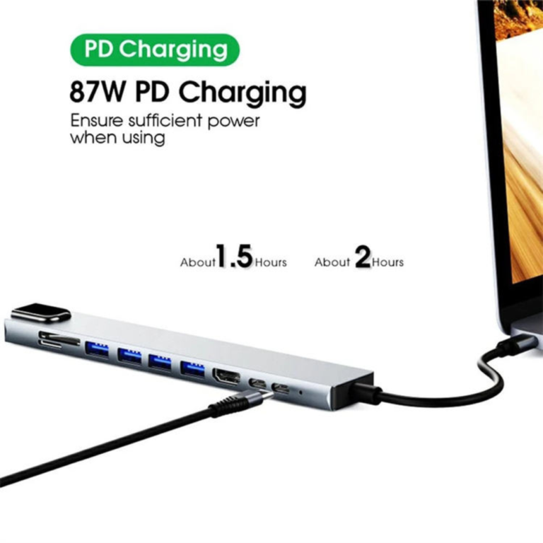 Type C to HDTV 10 in 1 Adapter MultiFunction USB Hub