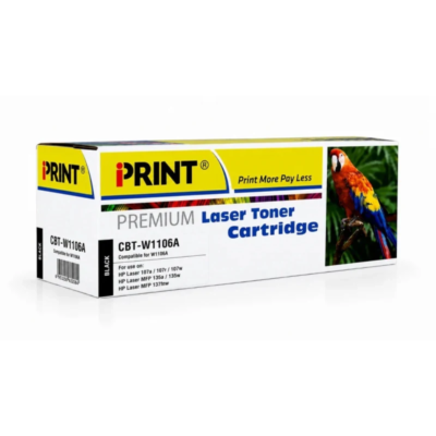 iPRINT Compatible HP 106A (W1106A) Black Toner Cartridge