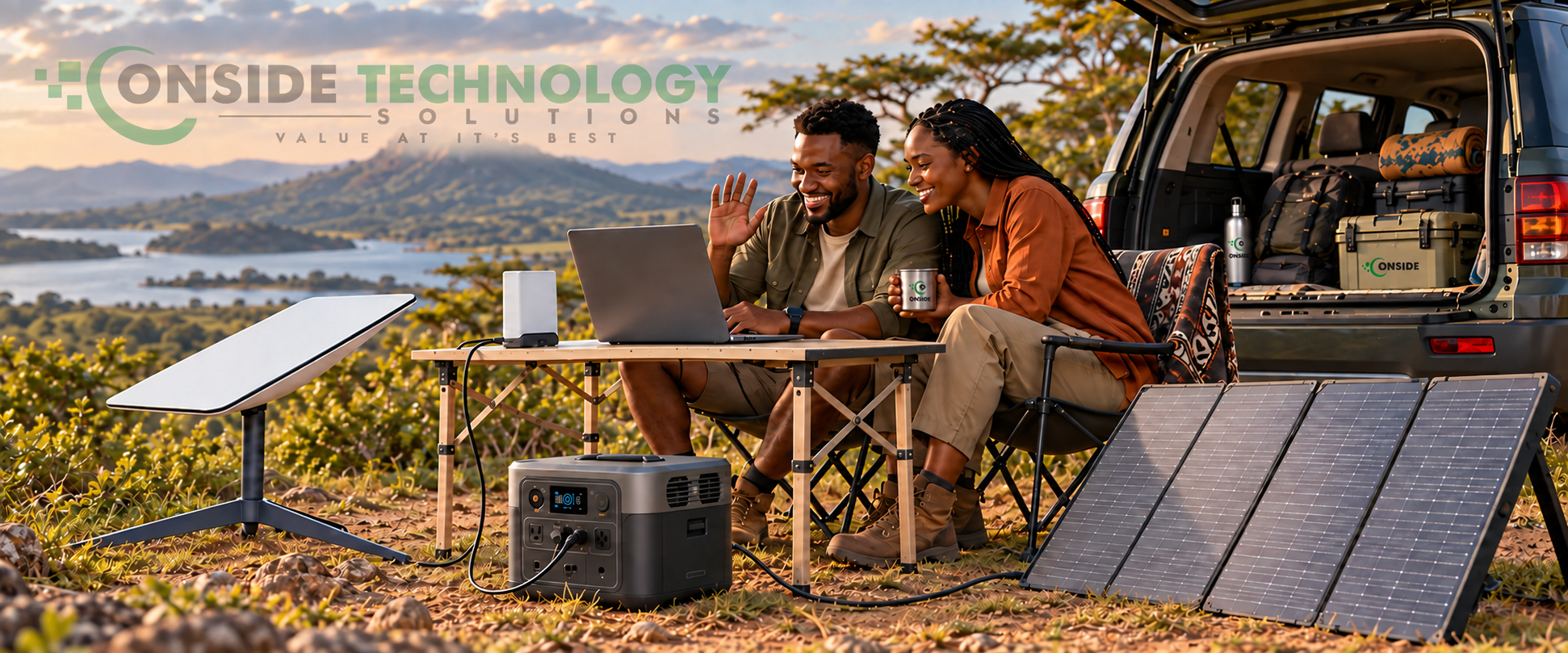 starlink ecoflow solar power travel kenya
