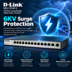 D-Link DES-F1010P-E/B 10-port Long Range PoE Switch