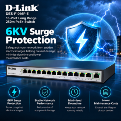 D-Link DES-F1010P-E/B 10-port Long Range PoE Switch