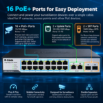 D-Link DES-F1010P-E/B 10-port Long Range PoE Switch