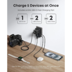 Anker Nano Travel Adapter (5-in-1, 20W,
