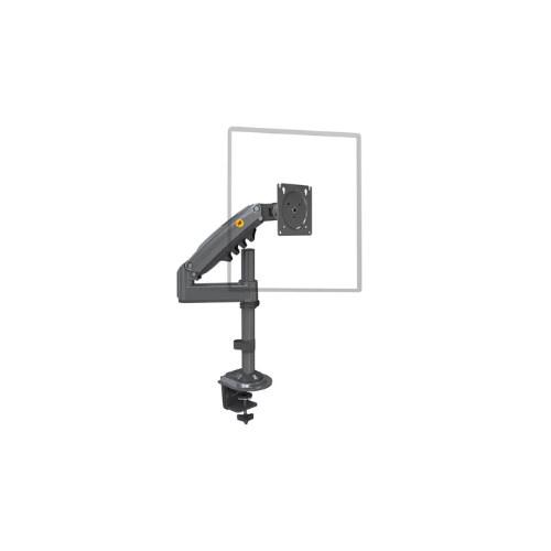 Monitor compatibility: Supports 22–35 inch LCD/LED screens Weight capacity: 2–12 kg, depending on product variant and listing Gas-spring arm: Provides smooth, balanced height adjustment VESA compatibility: 75 x 75 mm and 100 x 100 mm mounting patterns Full-motion adjustment: 360° rotation, ±90° swivel, and +85° to -30° tilt Maximum extension: Up to 560 mm for flexible screen positioning Mounting options: Desk clamp and grommet-hole installation NB H100 Desk Mount Arm with Gas Spring for LCD Screens