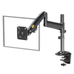 Monitor compatibility: Supports 22–35 inch LCD/LED screens Weight capacity: 2–12 kg, depending on product variant and listing Gas-spring arm: Provides smooth, balanced height adjustment VESA compatibility: 75 x 75 mm and 100 x 100 mm mounting patterns Full-motion adjustment: 360° rotation, ±90° swivel, and +85° to -30° tilt Maximum extension: Up to 560 mm for flexible screen positioning Monitor compatibility: Supports 22–35 inch LCD/LED screens Weight capacity: 2–12 kg, depending on product variant and listing Gas-spring arm: Provides smooth, balanced height adjustment VESA compatibility: 75 x 75 mm and 100 x 100 mm mounting patterns Full-motion adjustment: 360° rotation, ±90° swivel, and +85° to -30° tilt Maximum extension: Up to 560 mm for flexible screen positioning Mounting options: Desk clamp and grommet-hole installation