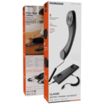 Porodo Classic Retro Type-C Phone Handset with Noise Cancelling and Stand
