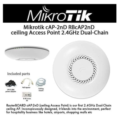 MikroTik cAP lite RBcAPL-2nD Dual-Chain 2.4GHz Access Point